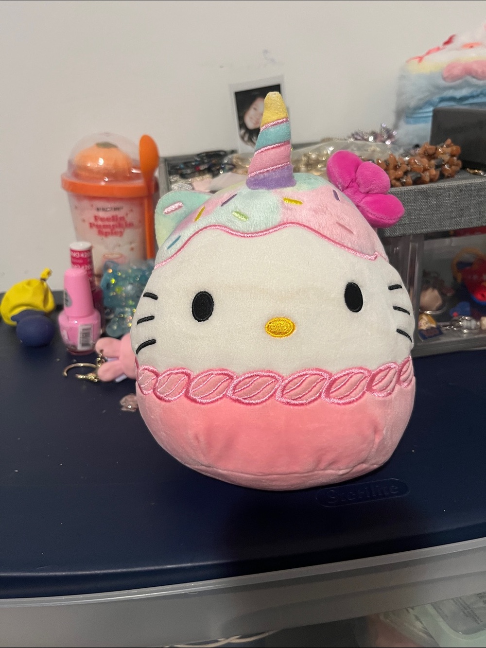 Squishmallow Hello Kitty Pink Unicorn Plush Toy
